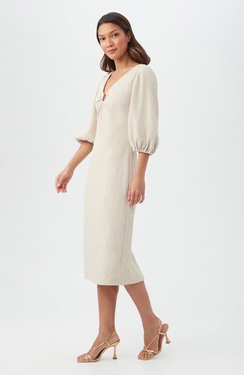Trina Turk Madeline Textured Midi Dress In White