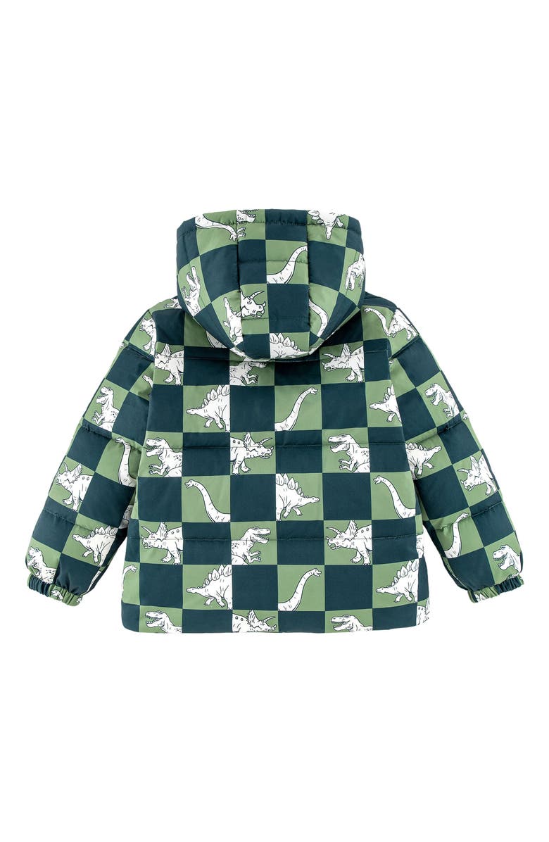 CALONIE Kids' Alex Reversible Down Hooded Puffer Jacket, Alternate, color, Olive