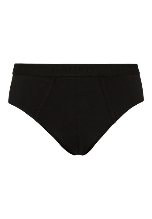 Hanro Cotton Essentials Cotton Brief In All Black