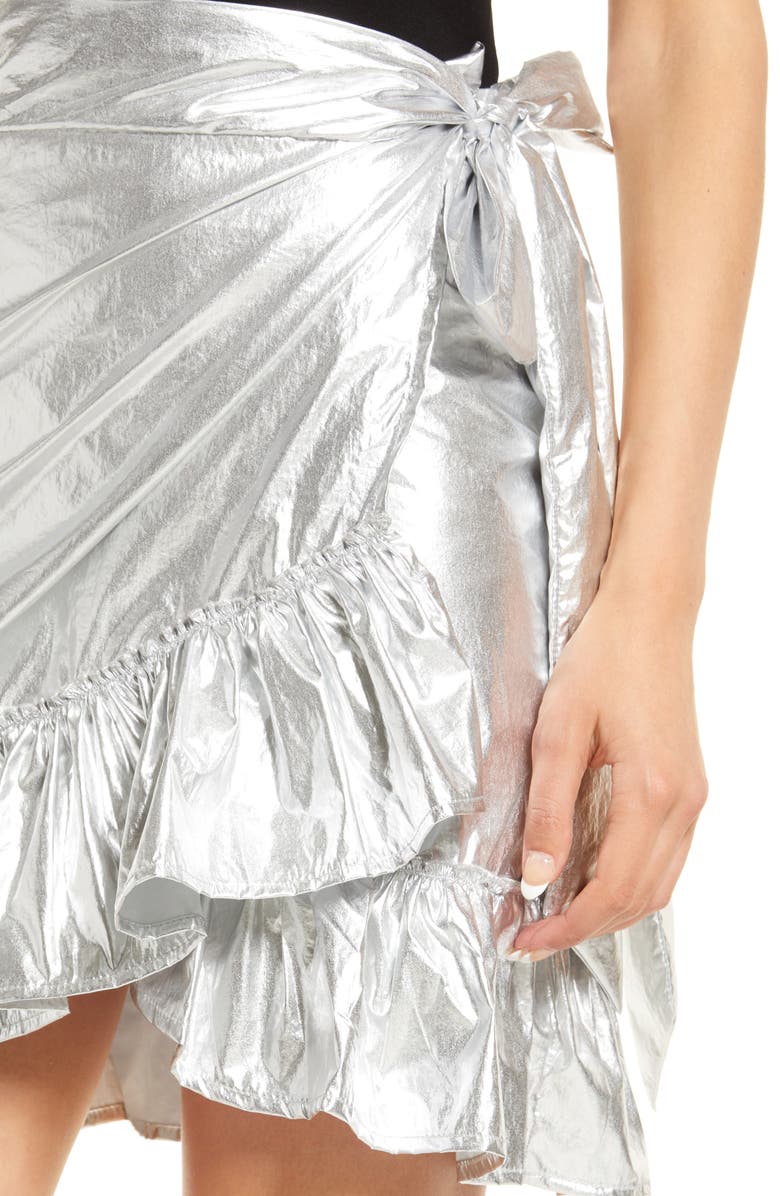 Amy Lynn High Waist Wrap Miniskirt, Alternate, color, 