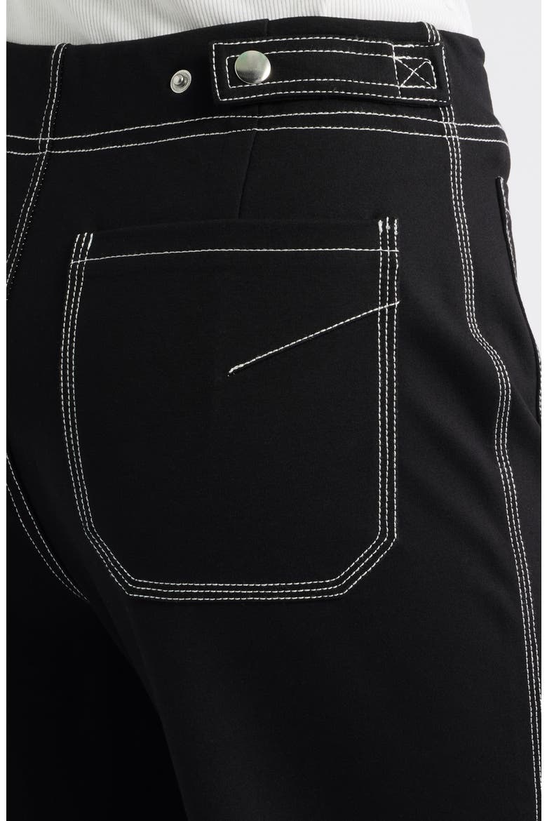 Patch Pocket Straight Leg Jeans, Alternate, color, BLACK