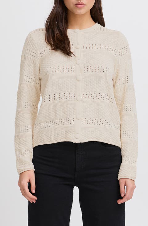 Open Knit Cotton Cardigan