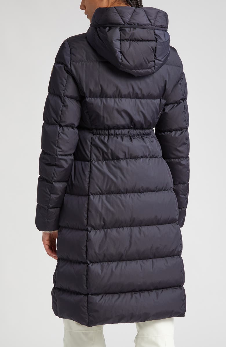 Moncler Avocette Hooded Down Coat, Alternate, color, Navy