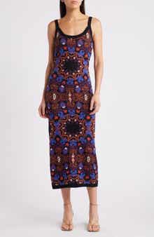 Cleobella Payton Pattern Cotton Midi Sweater Dress