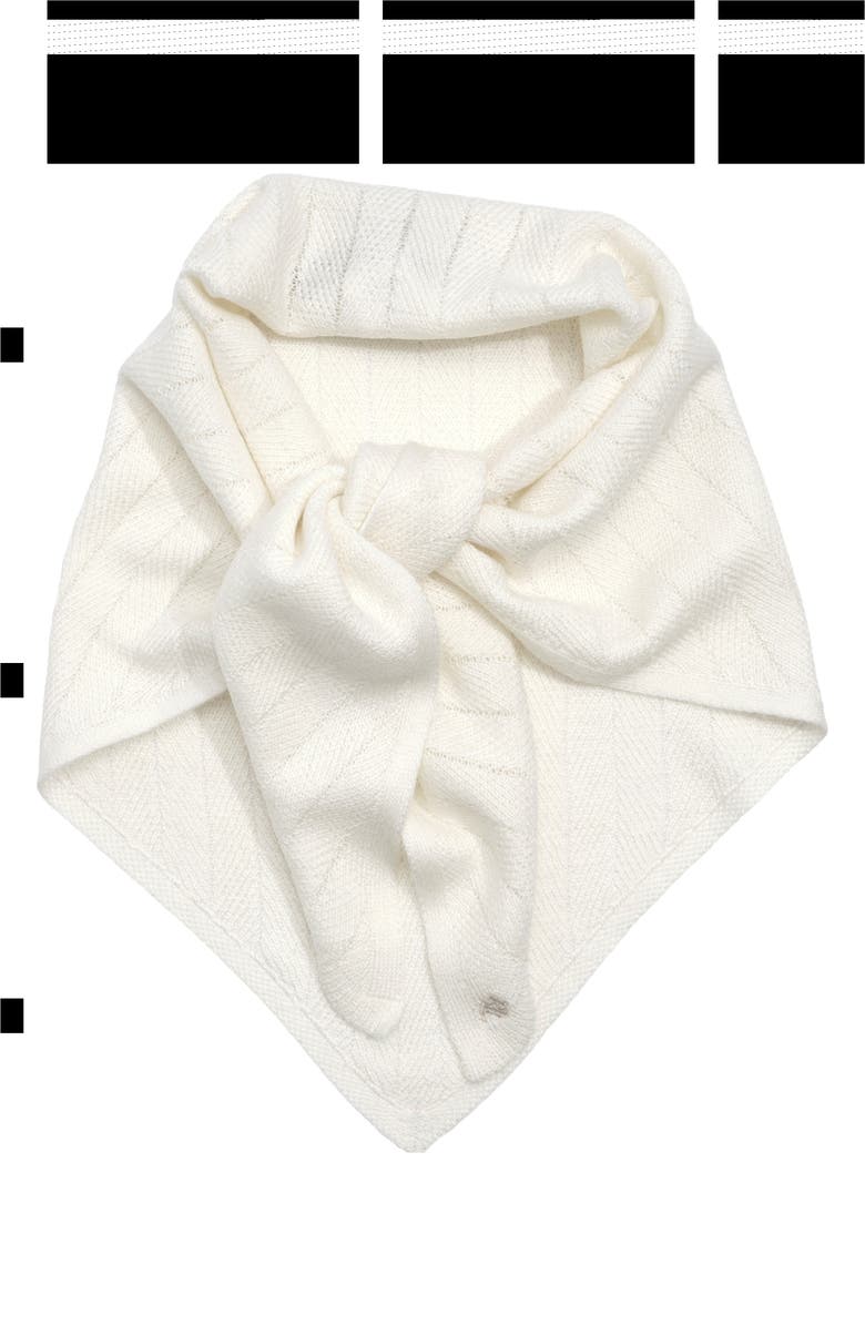 Lauren Ralph Lauren Chevron Knit Neckerchief, Alternate, color, Cream