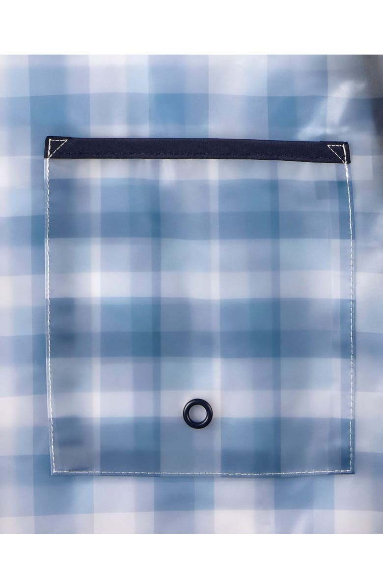 MeMoi Kids Checkered Raincoat with Self-Storage Pouch, Alternate, color, Navy