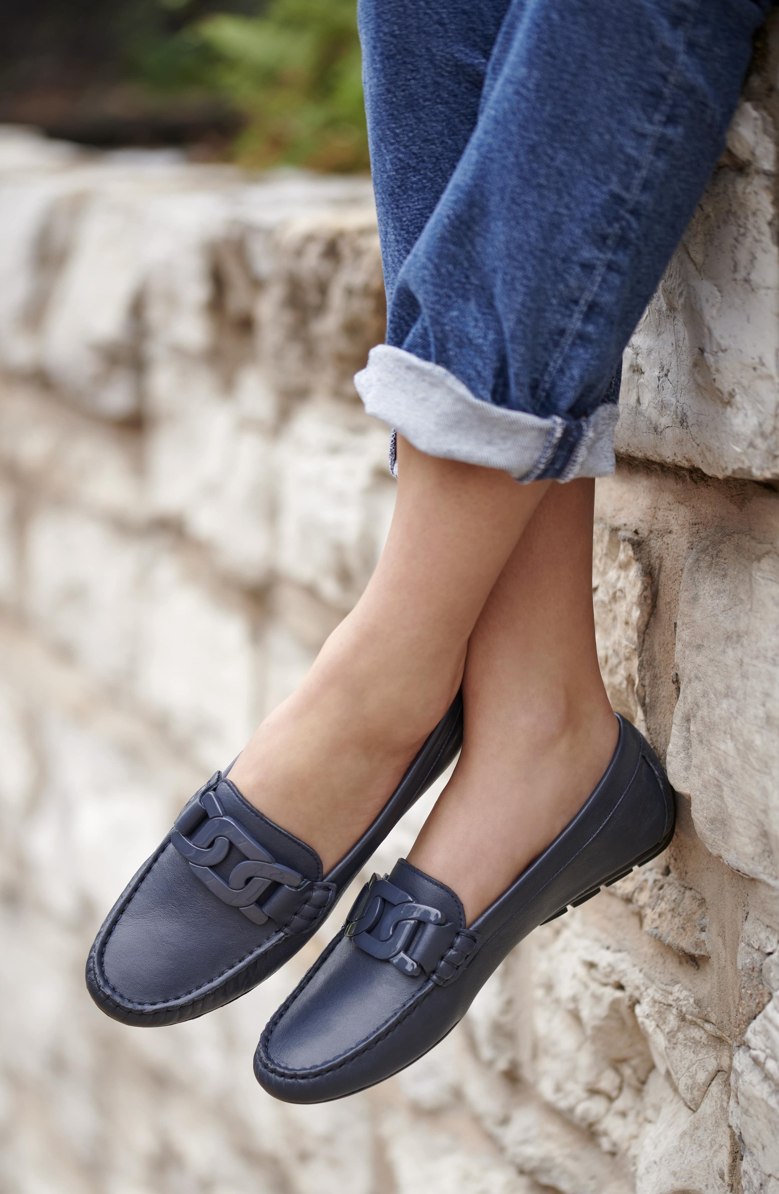 Aiker Driving Loafer, Alternate, color, NAVY
