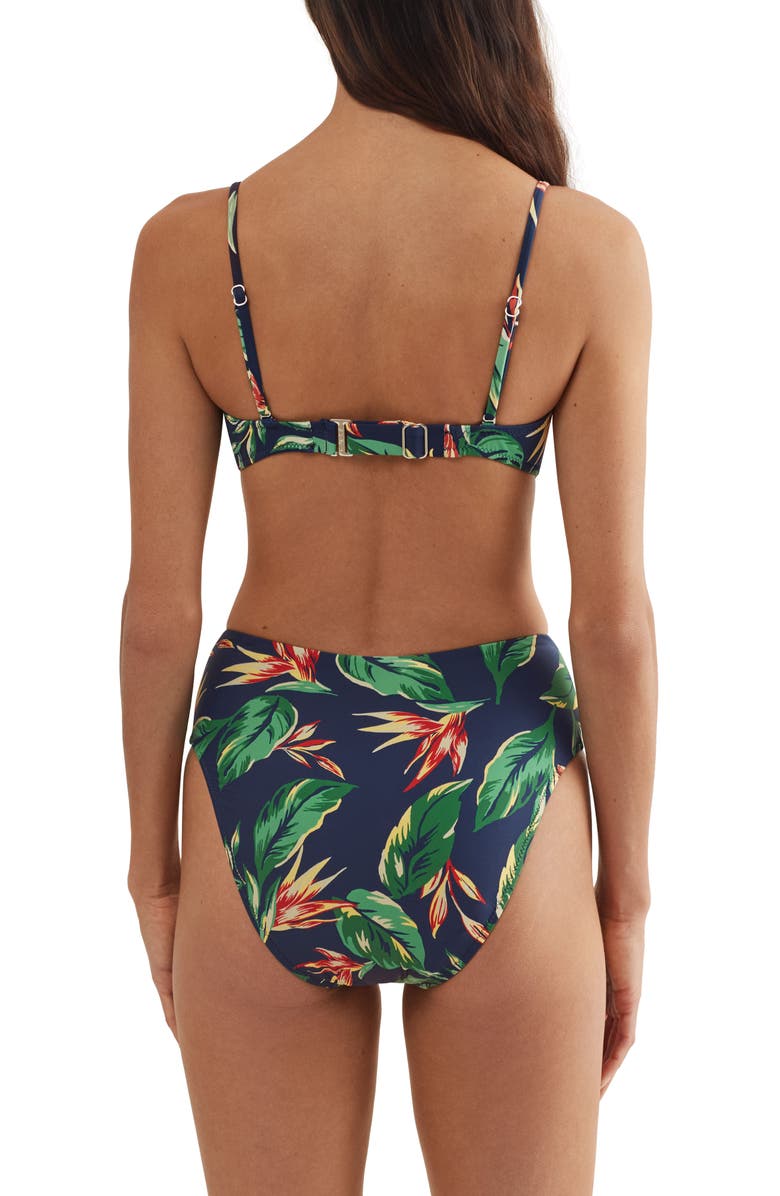 Polo Ralph Lauren High Waist Bikini Bottoms, Alternate, color, Blue Multi