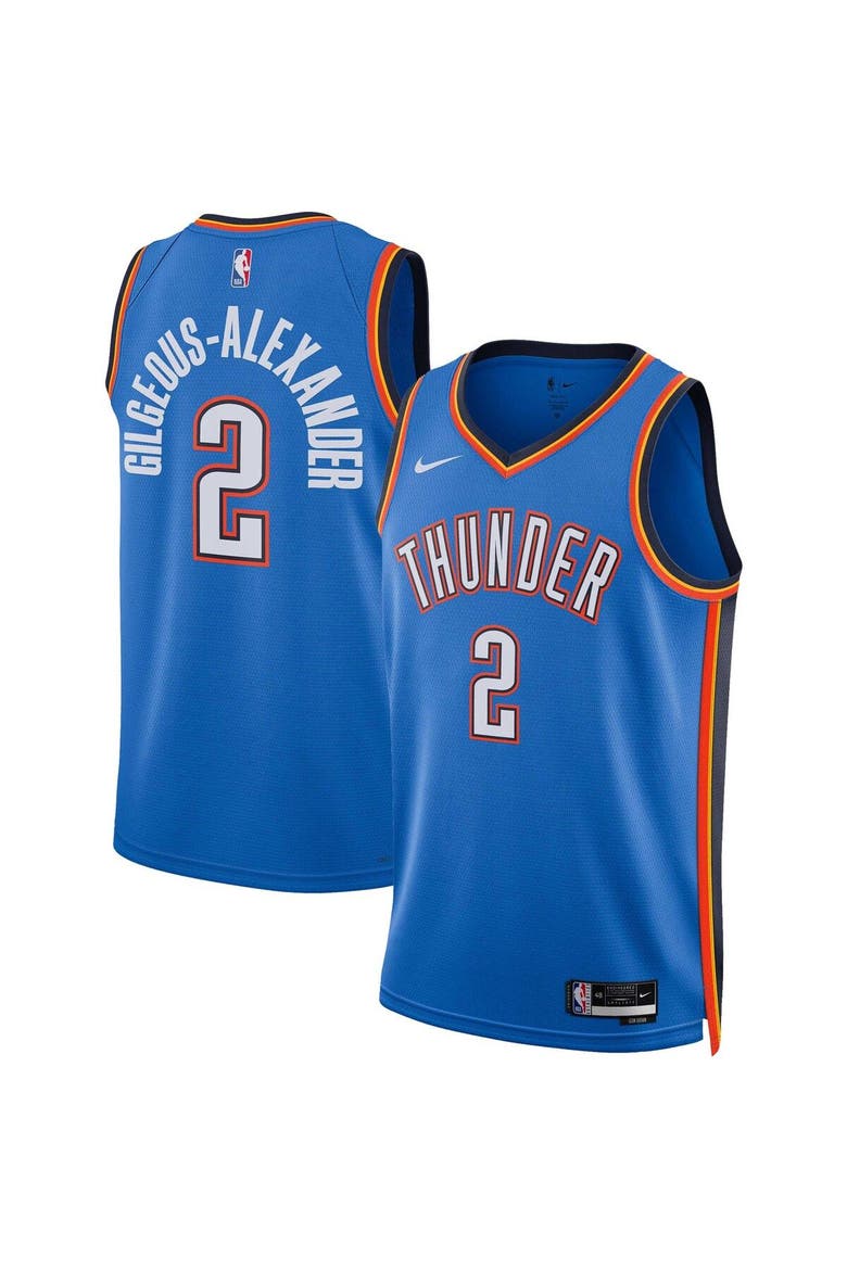 Unisex Nike Shai Gilgeous-Alexander Blue Oklahoma City Thunder Swingman Jersey - Icon Edition, Main, color, Blue