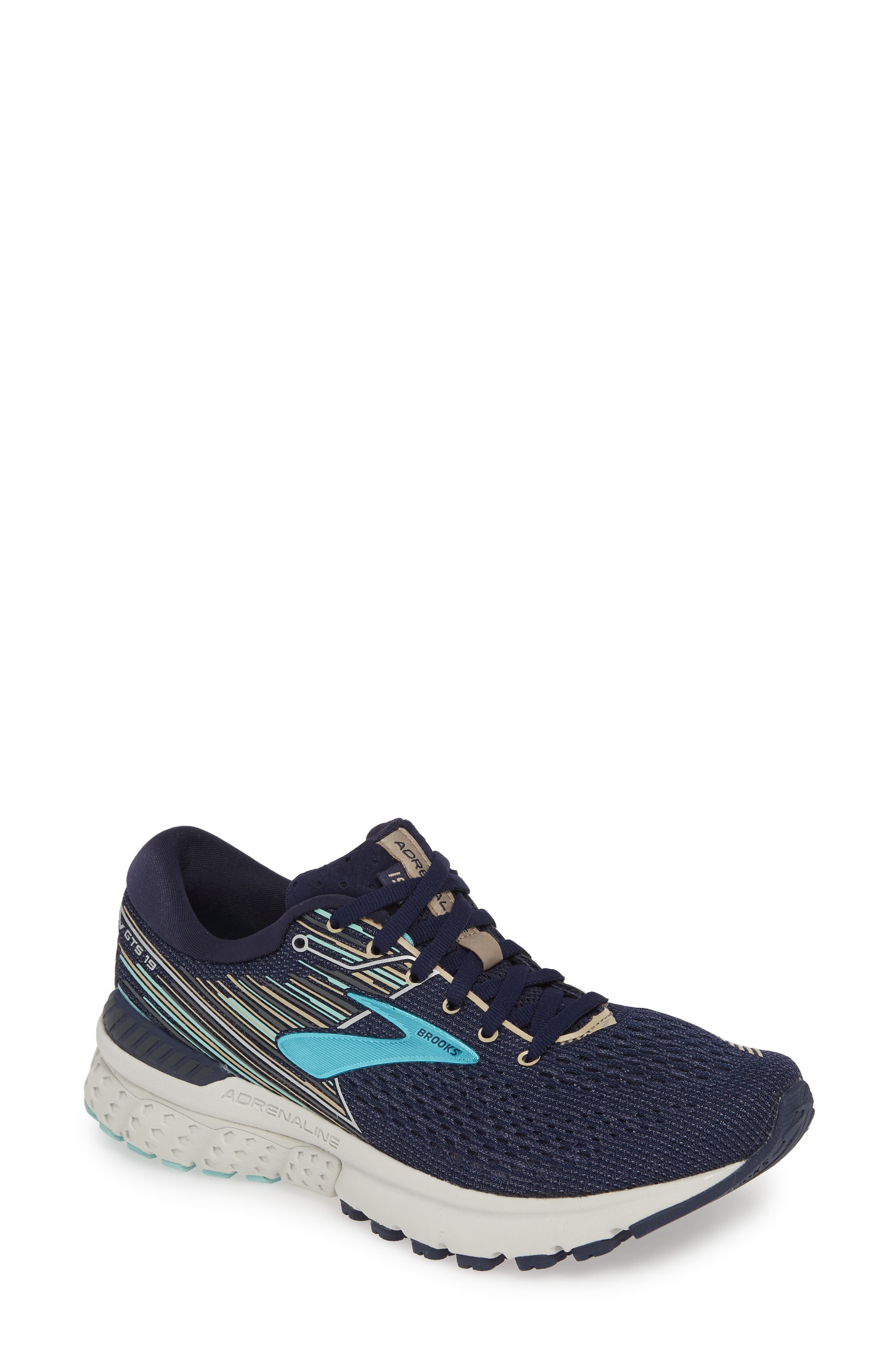 Adrenaline GTS 19 Running Shoe, Main, color, NAVY/ AQUA/ TAN