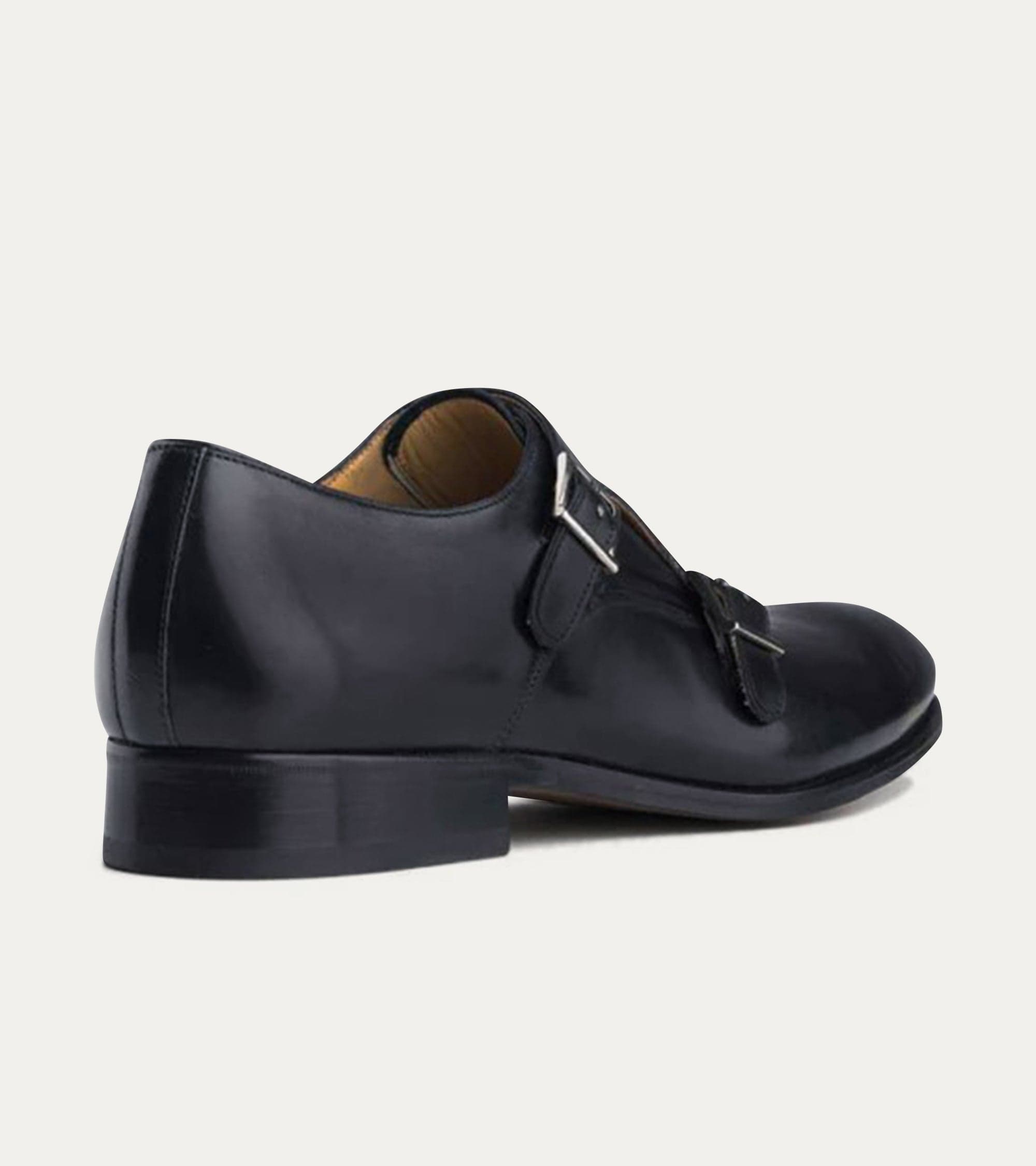 Ace Marks Kurt Plain Toe Monkstrap, Alternate, color, Black Antique