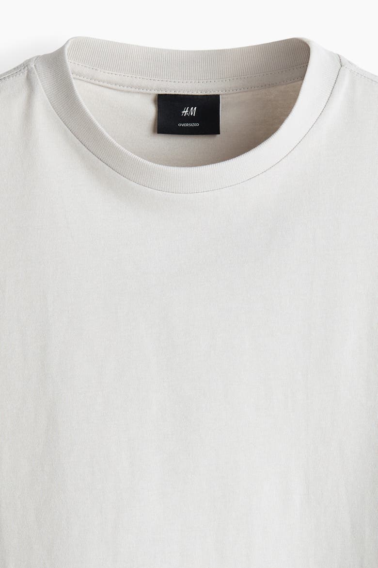 Oversized Fit Cotton T-shirt, Alternate, color, Light gray