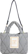 Barbour Mini Riah Gingham Diamond Quilted Tote