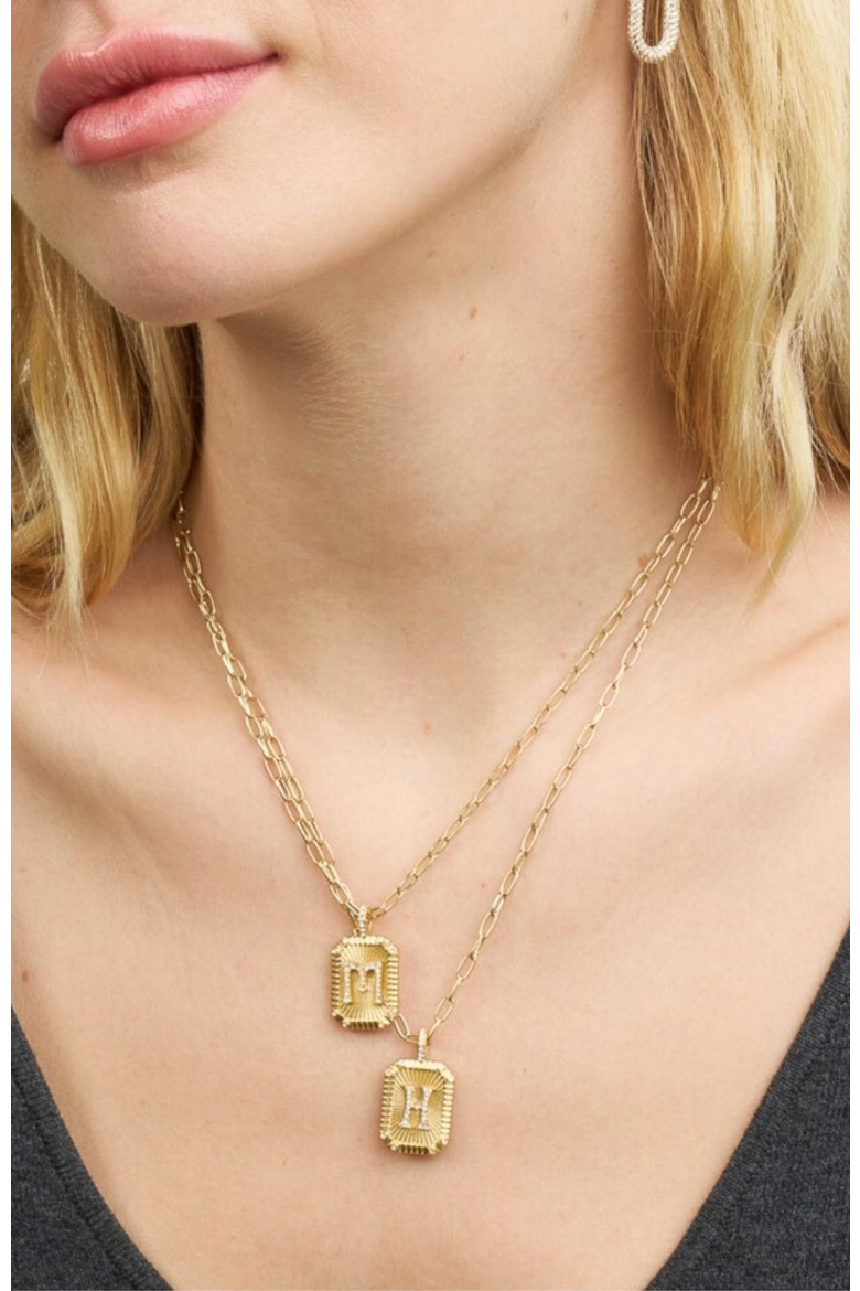 Heirloom Initial Pendant Necklace, Alternate, color, Gold-A
