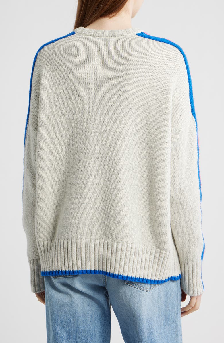 Faherty Summit Heirloom Organic Cotton Sweater, Alternate, color, Ice Grey Heather Stripe