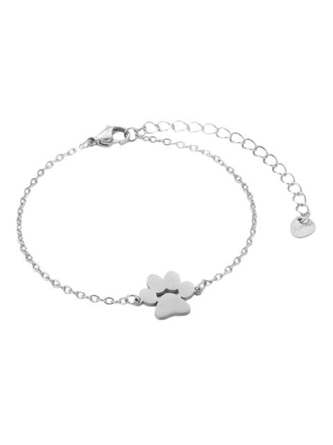 PurePaw Link Chain Paw Cutout Charm Bracelet