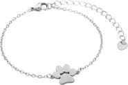 DLORIA PurePaw Link Chain Paw Cutout Charm Bracelet