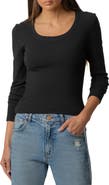 KUT from the Kloth Sarah Long Sleeve Rib Top