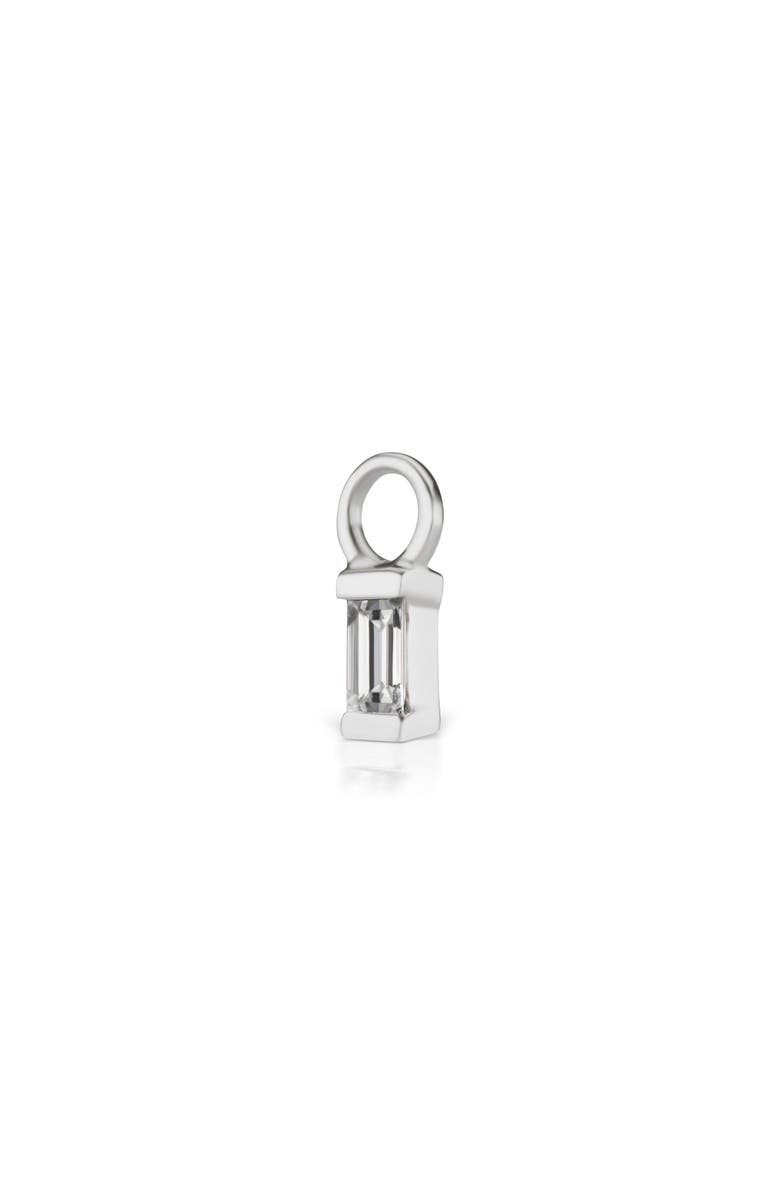 MARIA TASH Diamond Baguette Charm, Main, color, 18K White Gold/ Diamond