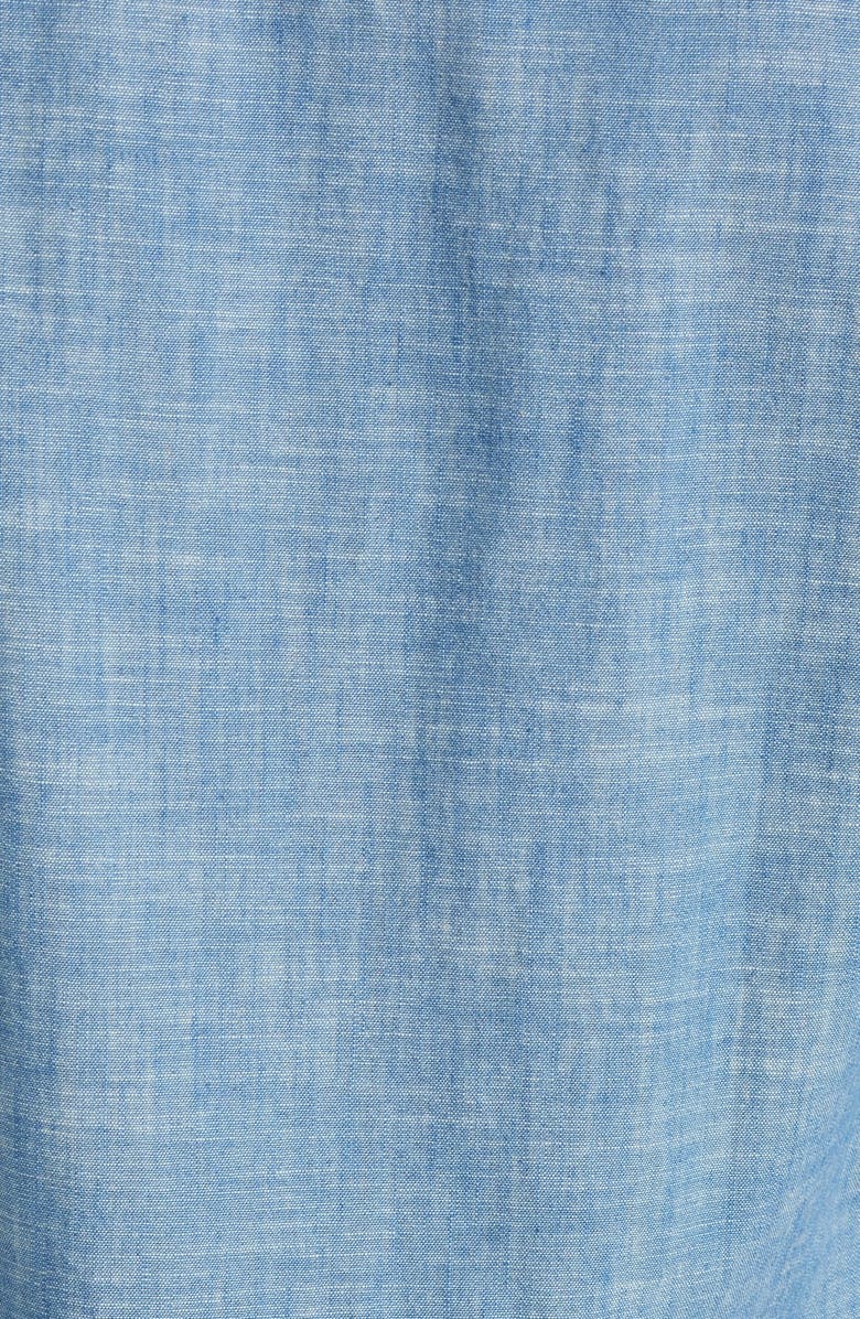 Peter Millar Crown Crafted Selvedge Cotton Chambray Button-Up Shirt, Alternate, color, Light Chambray