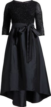 Pisarro Nights Sequin Bodice Taffeta Gown
