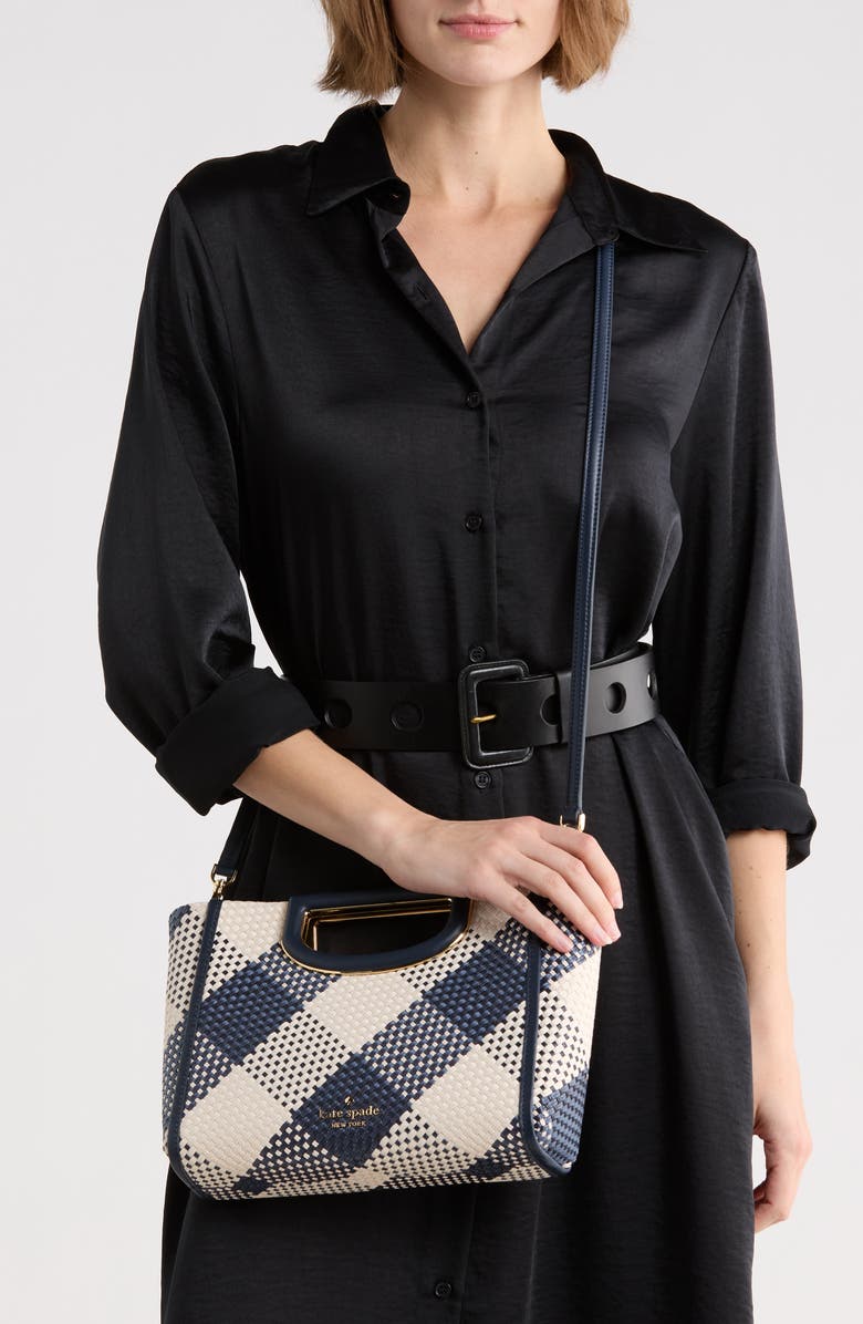 Kate Spade New York woven convertible clutch bag, Alternate, color, Blazer Blue