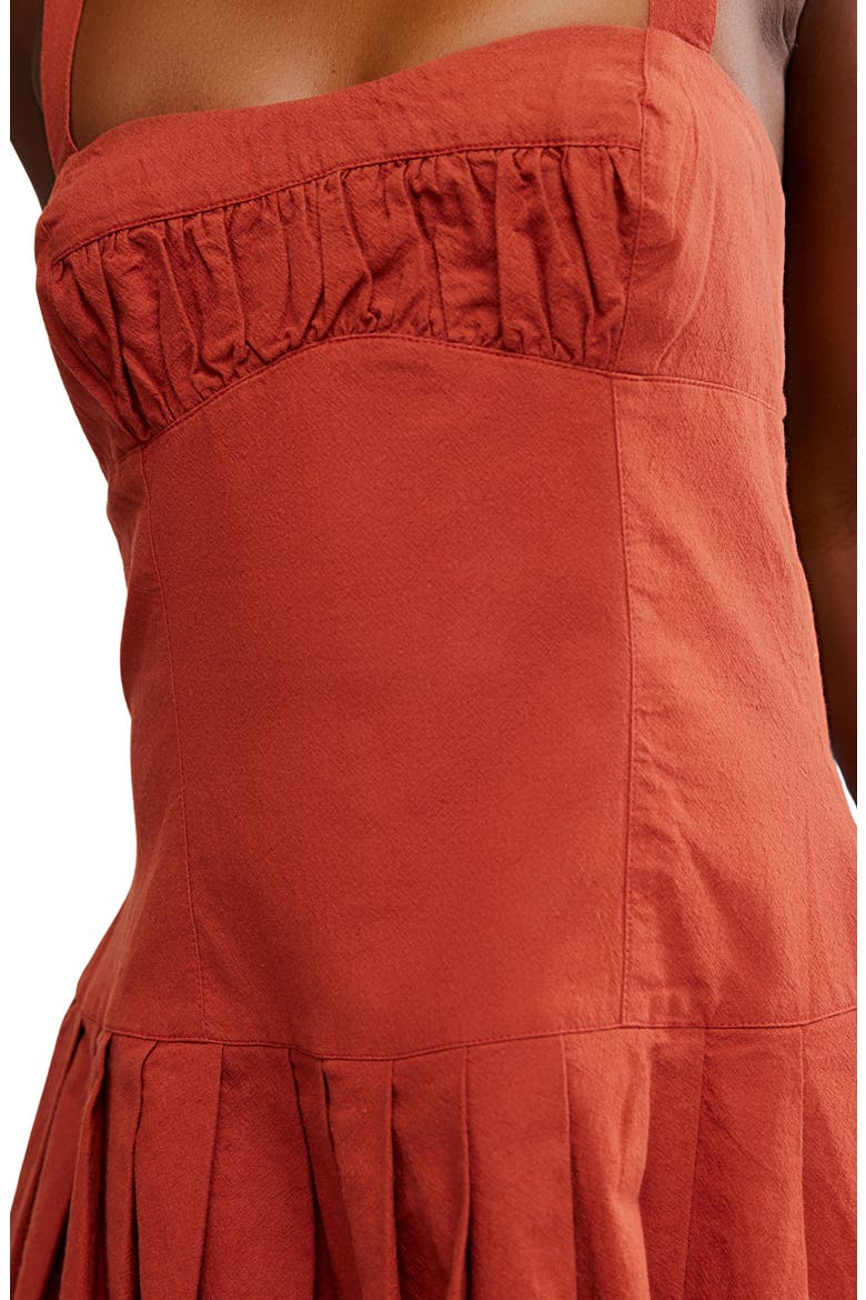 Azasia Minidress, Alternate, color, REDWOOD
