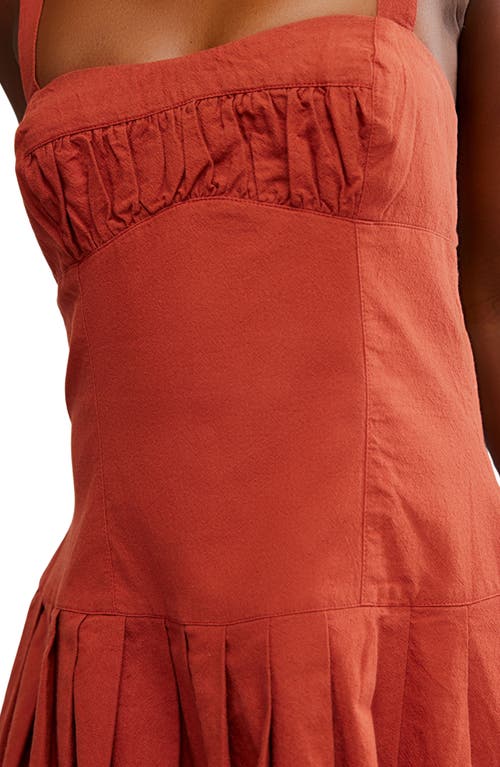 Free People Azasia Mini Dress In Redwood