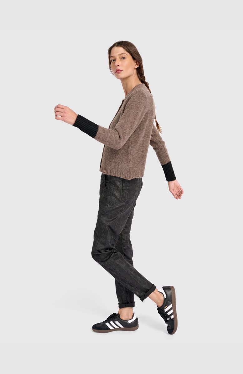 Alembika Blackbird Cardigan, Alternate, color, Hazelnut/Black