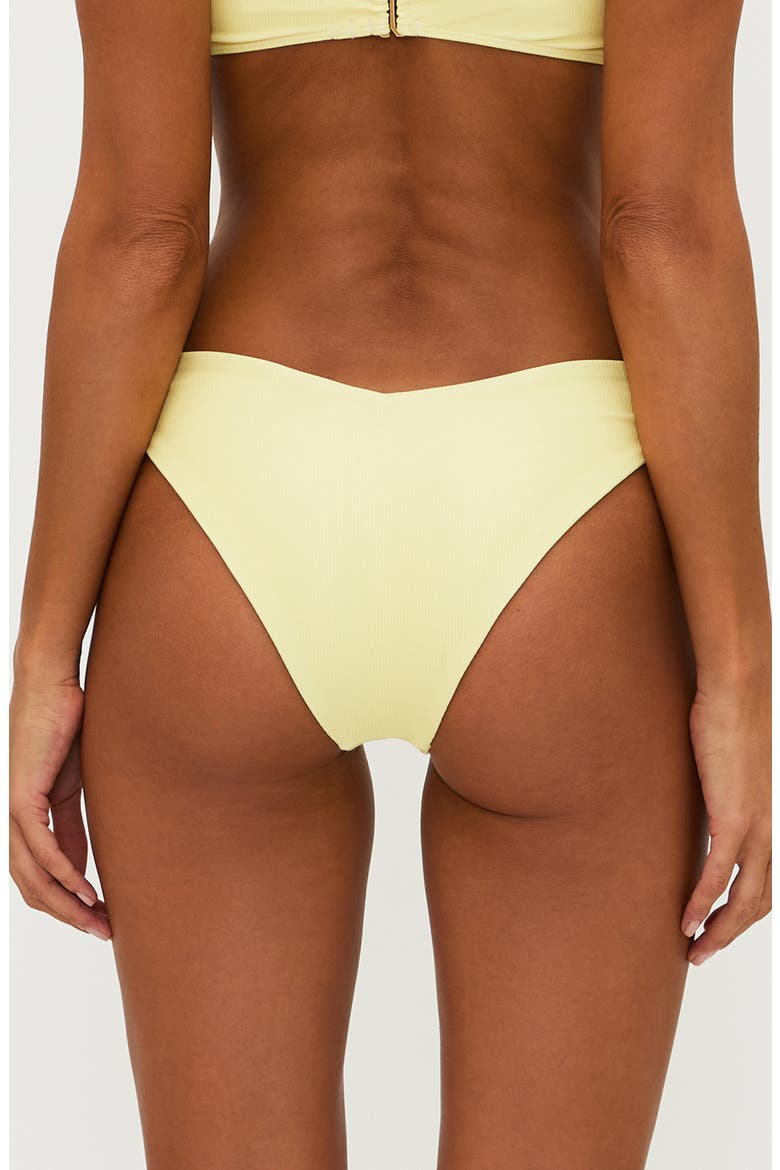 Vanessa High Cut Bikini Bottoms, Alternate, color, BUTTER BLO