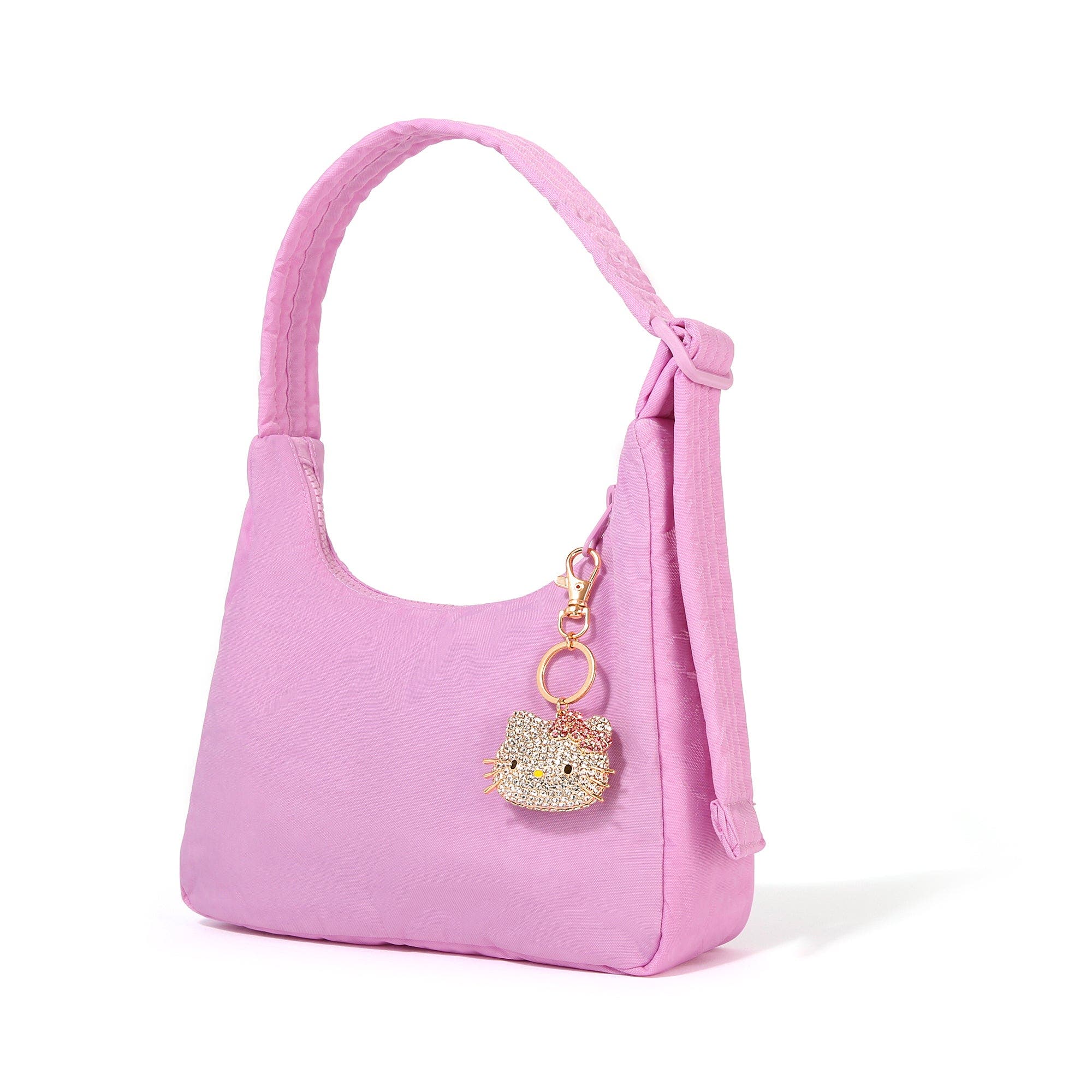 Hello Kitty Pave Hello Kitty Face 3D Bling Keychain, Alternate, color, 