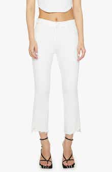 MOTHER Lil' Insider Fray Step Hem Crop Bootcut Jeans