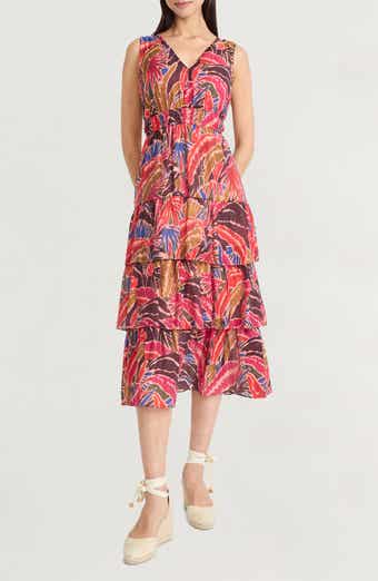 The Good Journey Ruffle Skirt Sleeveless Midi Dress