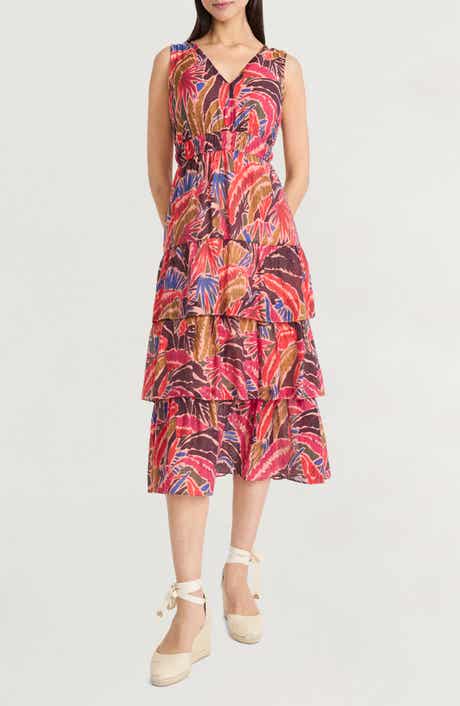 The Good Journey Ruffle Skirt Sleeveless Midi Dress