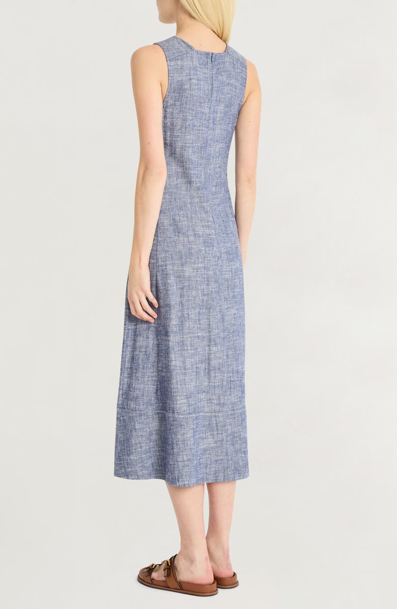 Luxely Sleeveless Swing Midi Dress, Alternate, color, Chambray Blue