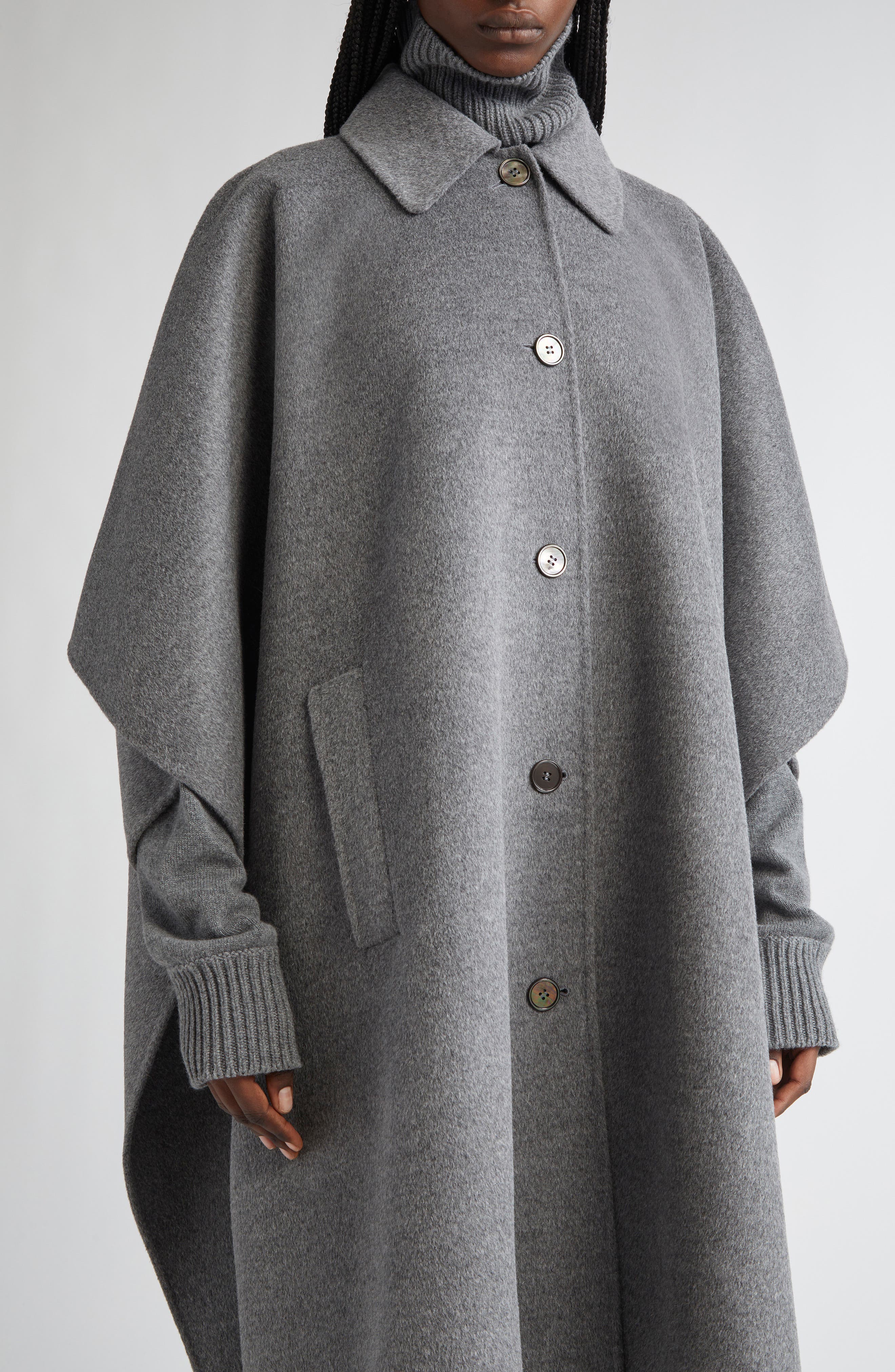 Double Face Wool Melton Poncho Coat (Women) | Nordstrom