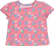 RuffleButts Girls Short Sleeve Scallop Tee