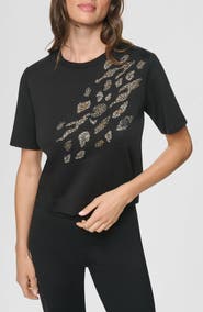 DKNY Animal Heat Set Stud Cotton T-Shirt