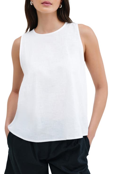 Mckinley Sleeveless Linen & Cotton Top