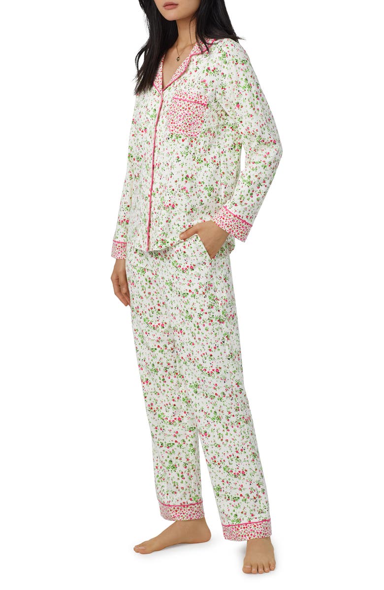 BedHead Pajamas Floral Print Stretch Organic Cotton Pajamas, Alternate, color, 