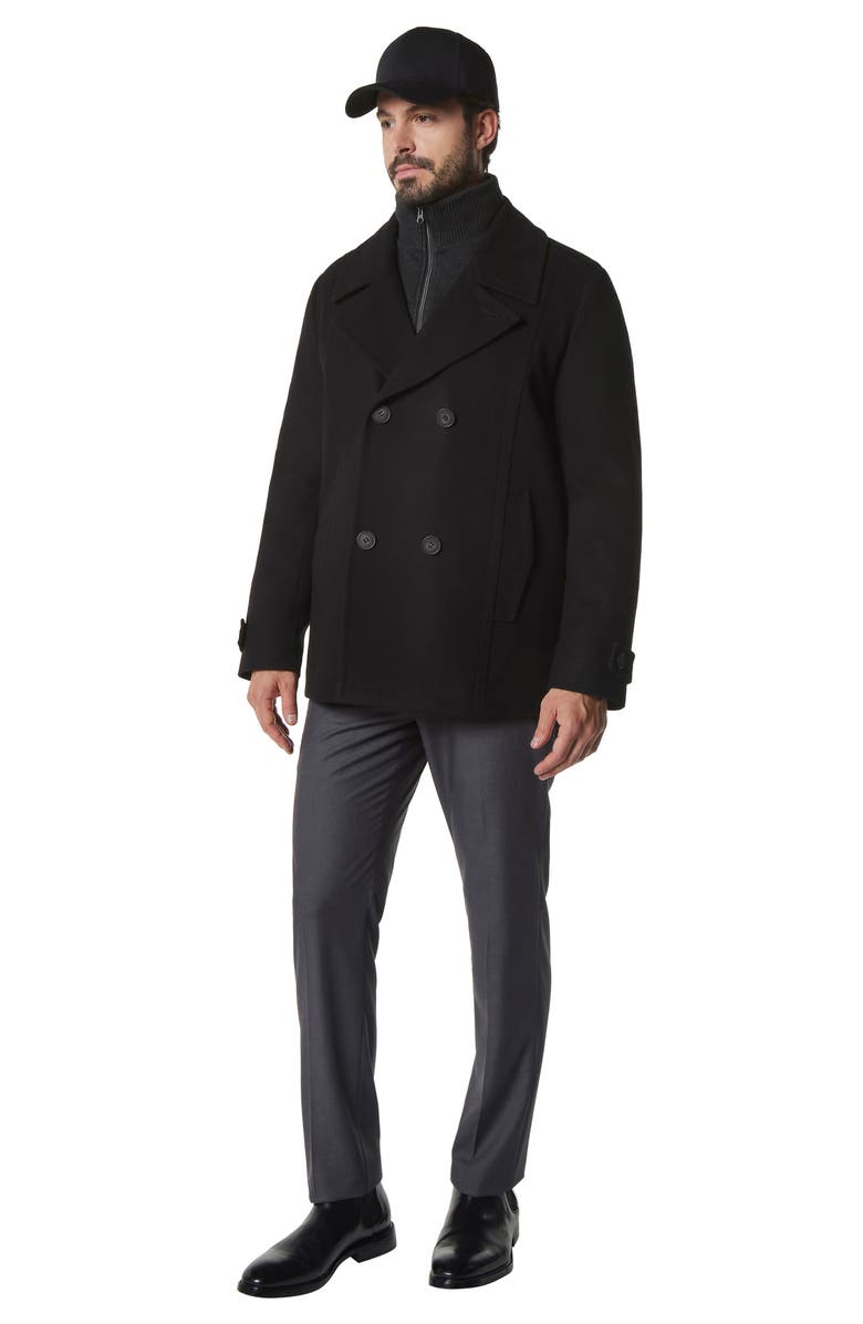 Marc New York Danton Water Resistant Peacoat, Alternate, color, Black