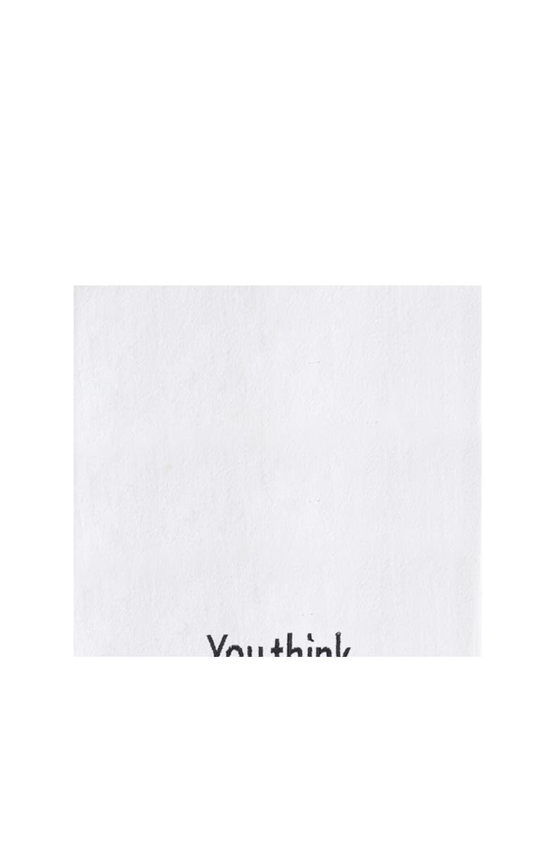 C&F Home "You Think I'm Sarcastic" Sassy Funny Satire Cute Flour Sack Embroidered Dishtowel, Alternate, color, Black