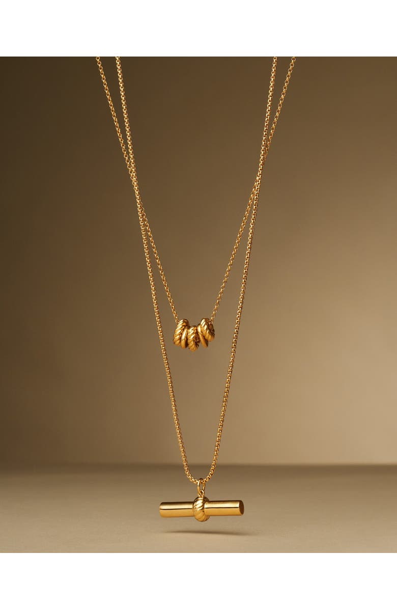 Katie Loxton Themis Waterproof Gold T-Bar Necklace, Alternate, color, Gold