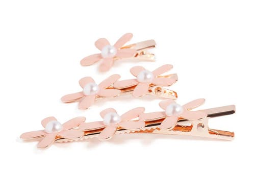 Nume Flower Hair Clip Set In Pink