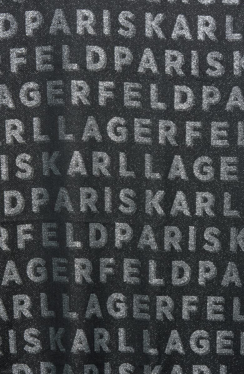 KARL LAGERFELD PARIS Logo Metallic Wrap Scarf, Alternate, color, 