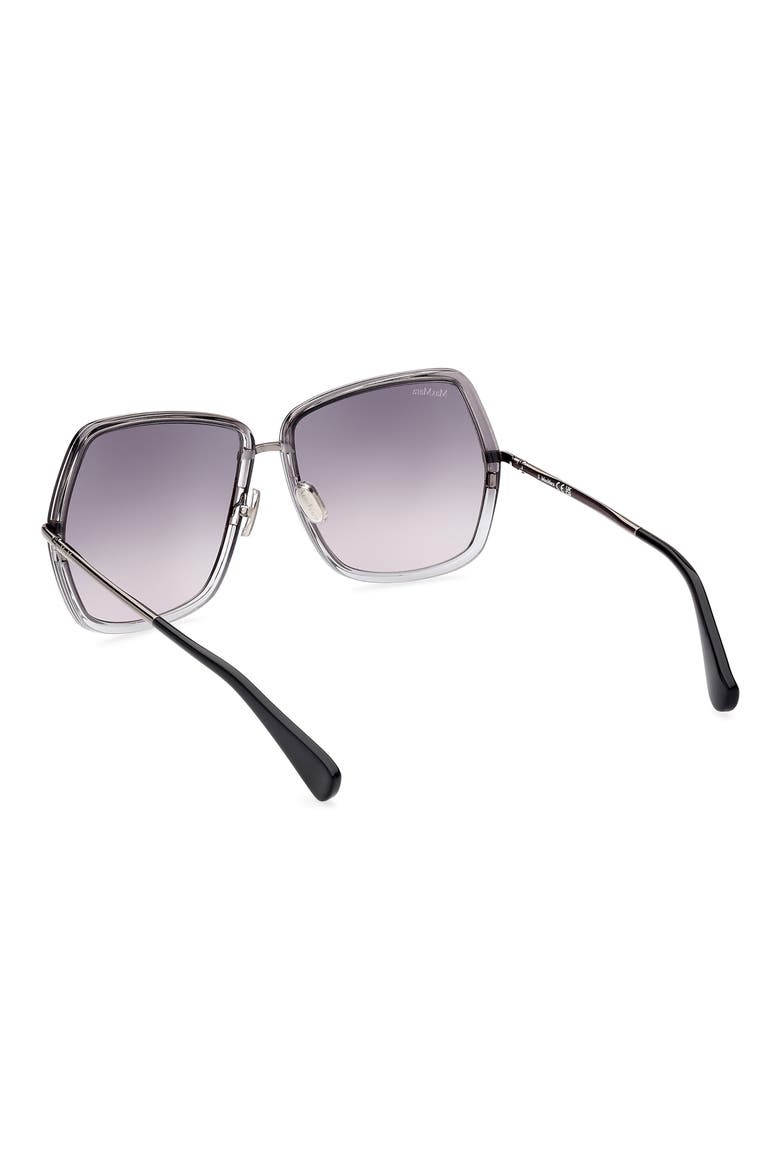 61mm Gradient Geometric Sunglasses, Alternate, color, SHINY DARK RUTH/ GRAD SMOKE