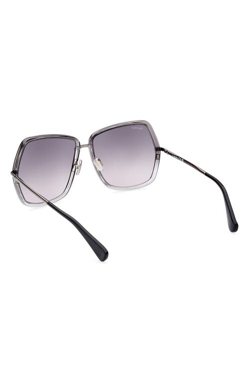Max Mara 61mm Gradient Geometric Sunglasses In Blue