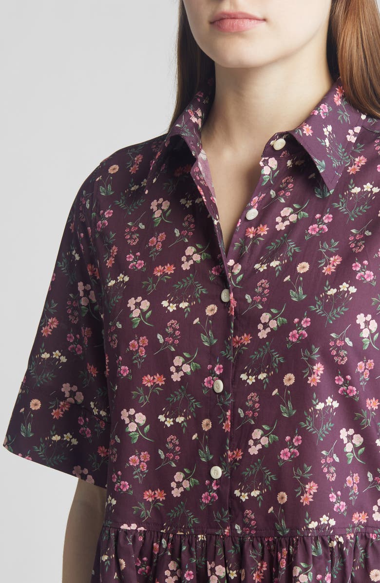 Liberty London Gallery Floral Cotton Midi Shirtdress, Alternate, color, 