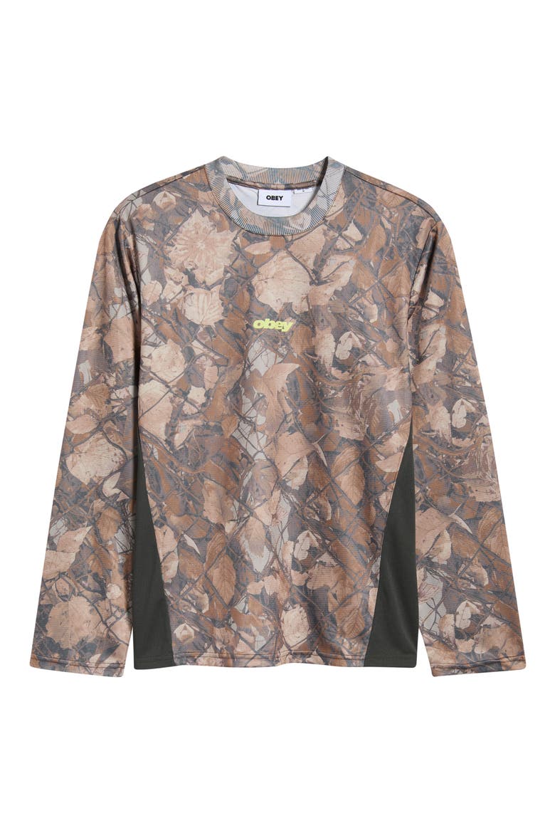 Basecamp Nature Print Graphic Long Sleeve T-Shirt, Alternate, color, FENCE CAMO MULTI