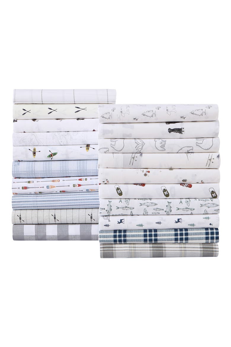 Explore Lantern Cotton Sheet Set, Alternate, color, WHITE/ MULTI